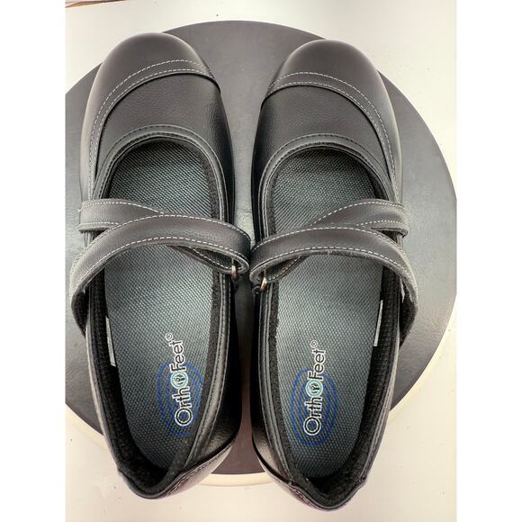 Orthofeet Celina Mary Jane Womens Size 9 Medium Black Leather Orthopedic Shoes - Picture 6 of 9